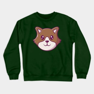 Cute Dog Face Cartoon (2) Crewneck Sweatshirt